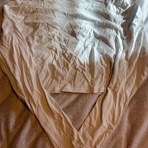 Divided White Long Sleeve Crop Top